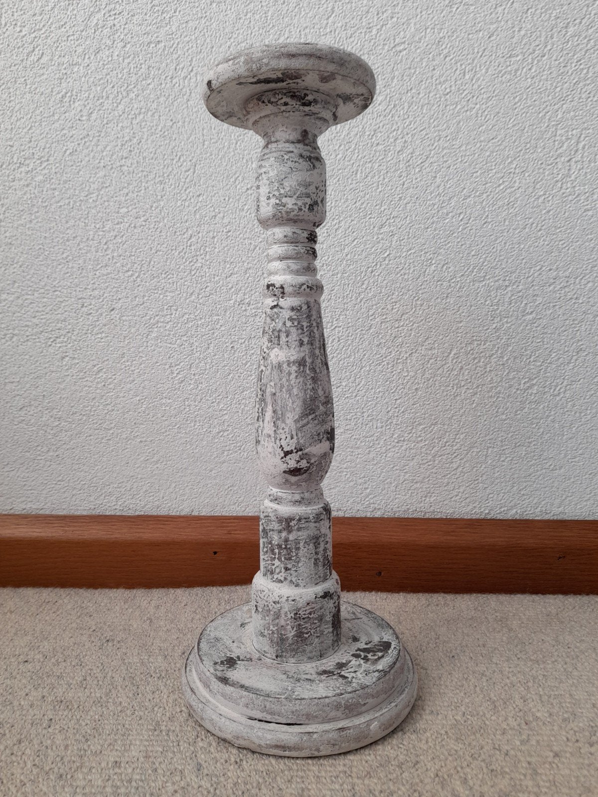 White Wash (Delger) houten kandelaars, Ophalen, Nieuw, Kandelaar, 44 cm