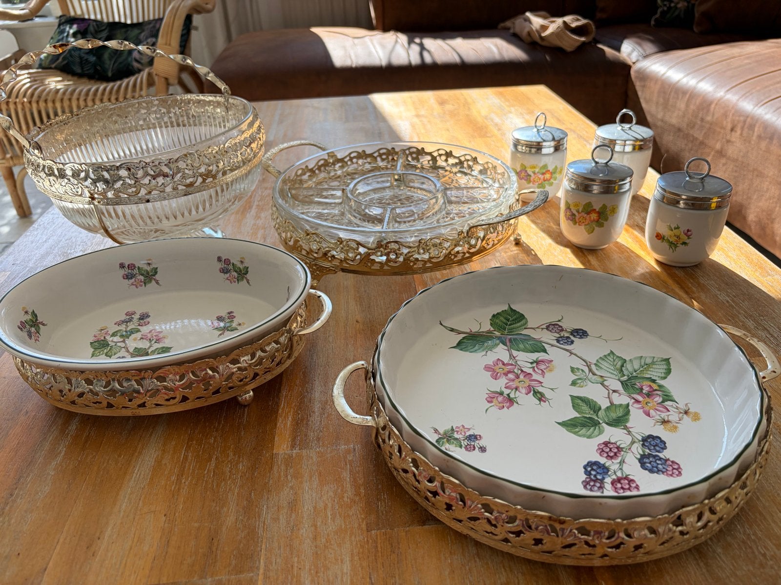 Vintage Mayell Oven To Tableware & Severn Ware Eierdopjes, Antiek en Kunst, Ophalen of Verzenden