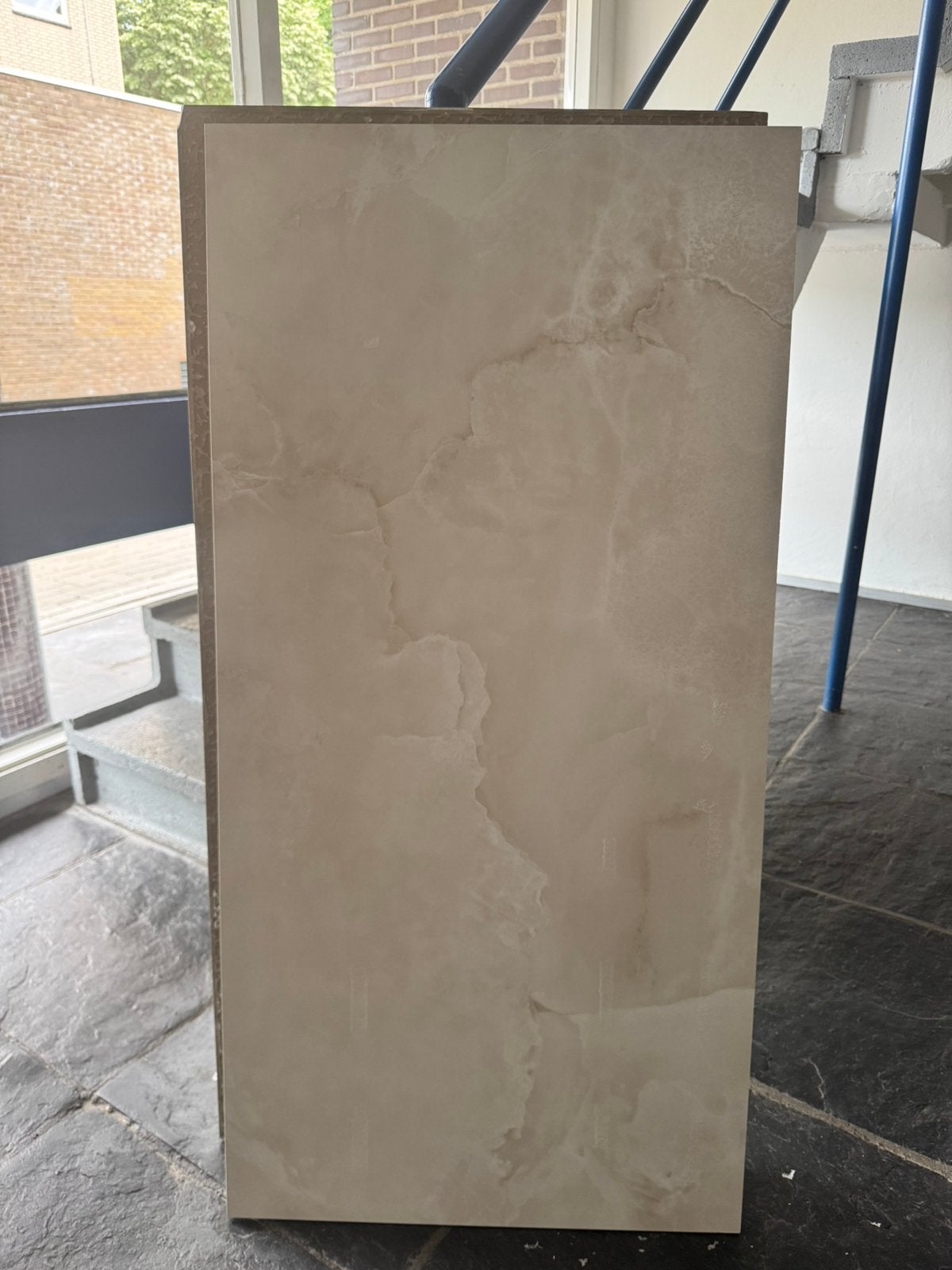 Marmer tegels mat 2 stuks 120x60cm, Ophalen, 60 cm of meer, Wandtegels, Zo goed als nieuw