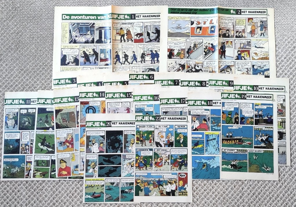 Kuifje en het Haaienmeer stripversie AVRO bode 1973, Boeken, Eén stripboek, Ophalen of Verzenden, Gelezen