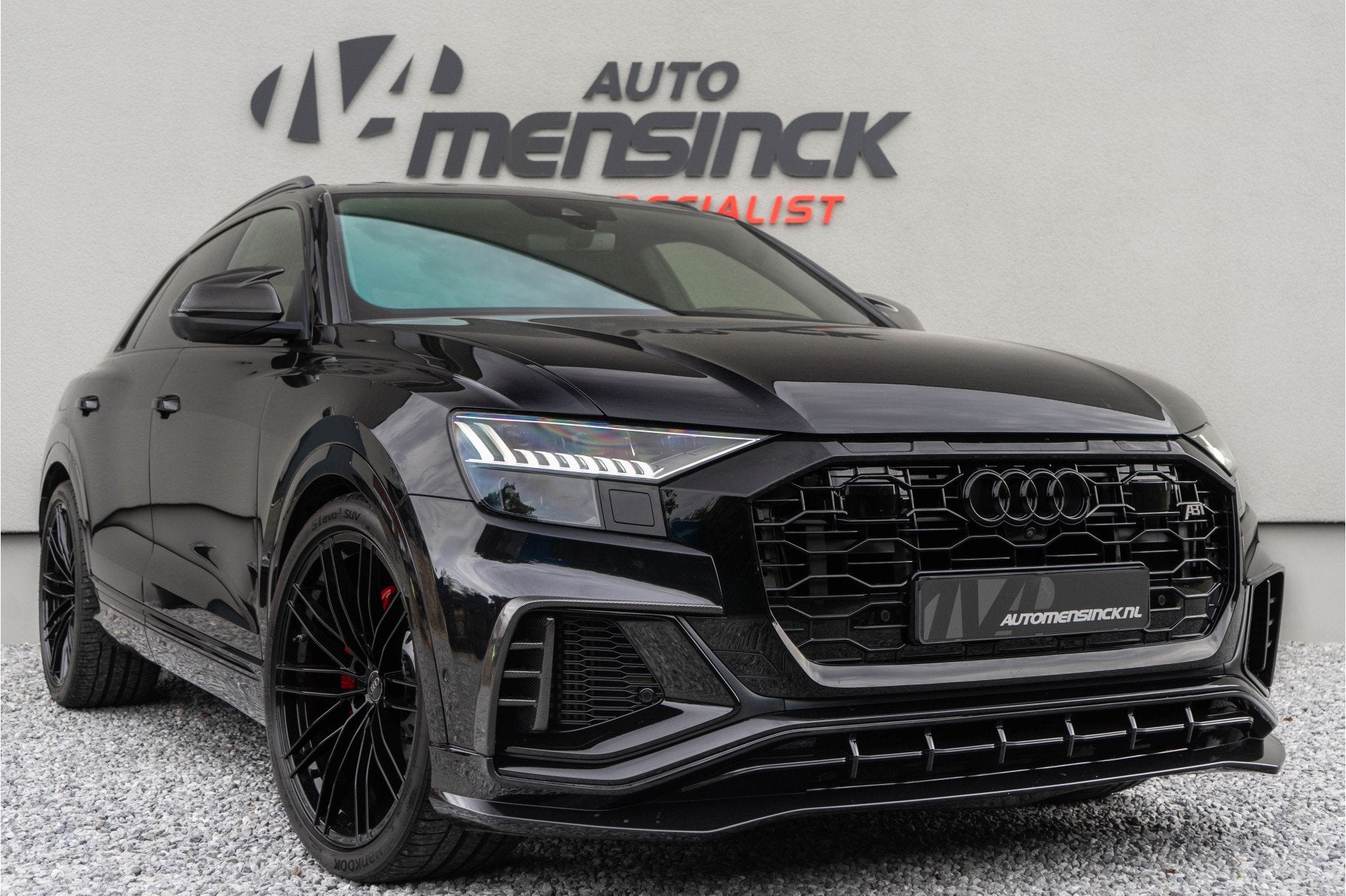 Audi Q8 55 TFSI Quattro / ABT Aero Exterieur/ 23 Inch/ Stand, Auto's, Automaat, Gebruikt, 2995 cc, Lederen bekleding