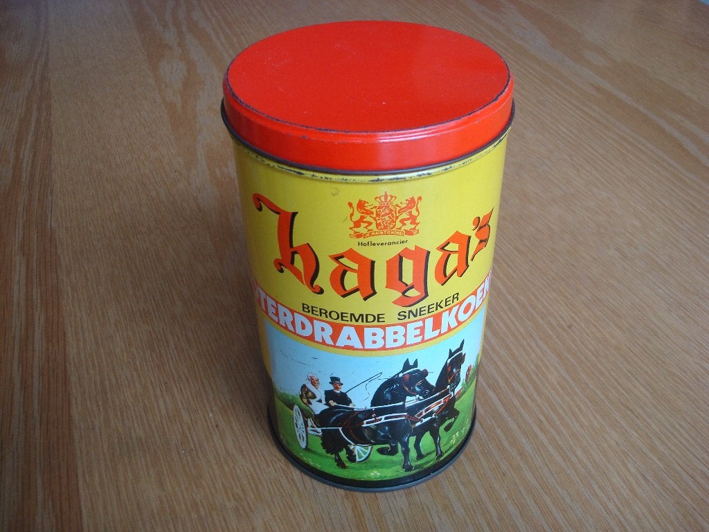 Blik Haga's boterdrabbelkoeken Sneek, Ophalen of Verzenden, Gebruikt, Overige