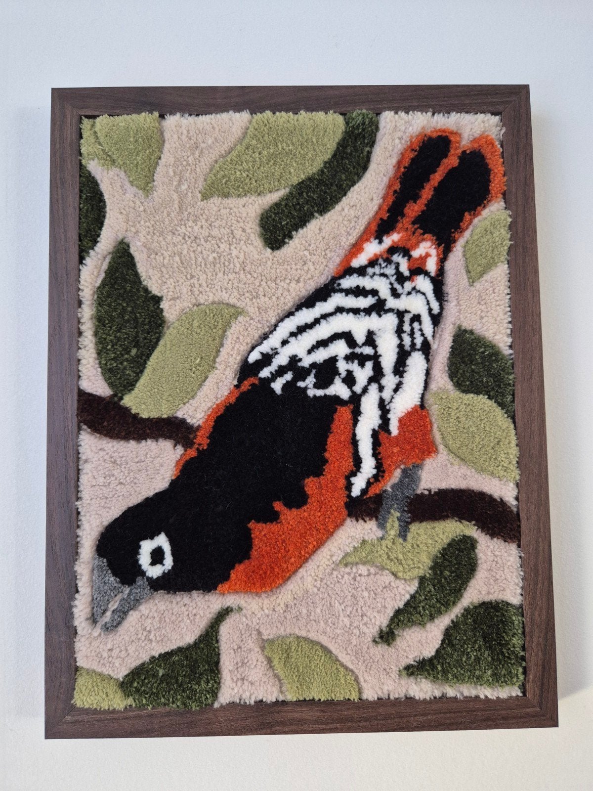 Handgemaakt Tuftwerk Wanddecoratie - Vogel 30x40 cm, Handgemaakt, Meerkleurig, Nieuw, Ophalen of Verzenden