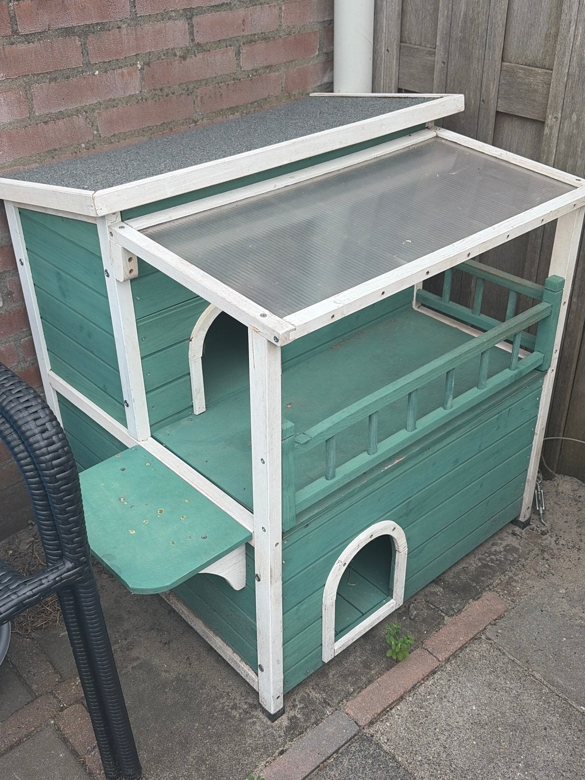 Kattenhuisje 2 verdiepingen, Ophalen, Gebruikt