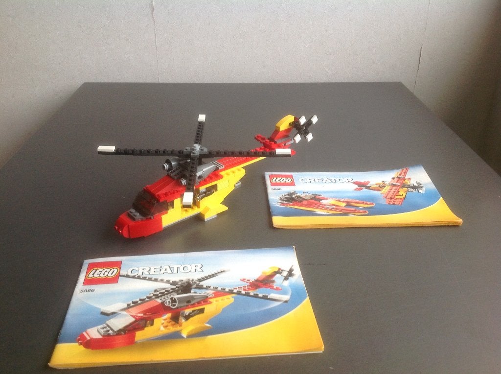 Lego creator 5866, helikopter , met 2 boekjes, Lego, Ophalen of Verzenden, Zo goed als nieuw, Inclusief instructies