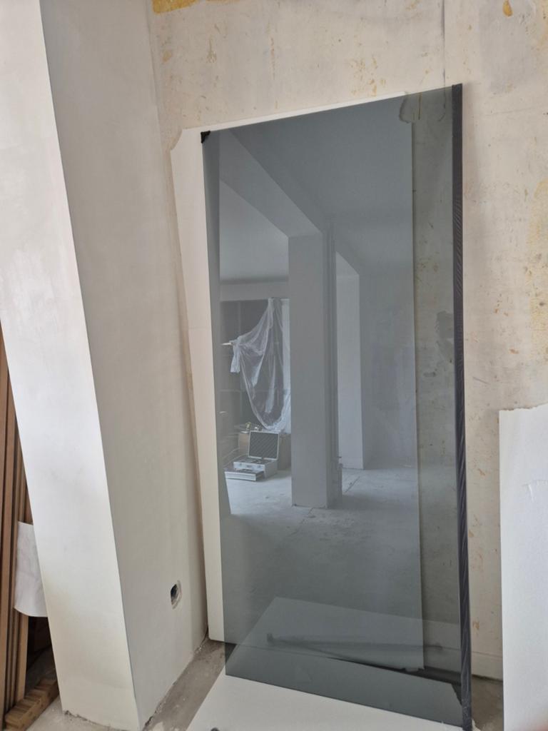Douchewand nieuw. Smoked glas 90x200, Ophalen, Overige typen, Nieuw, 50 tot 100 cm