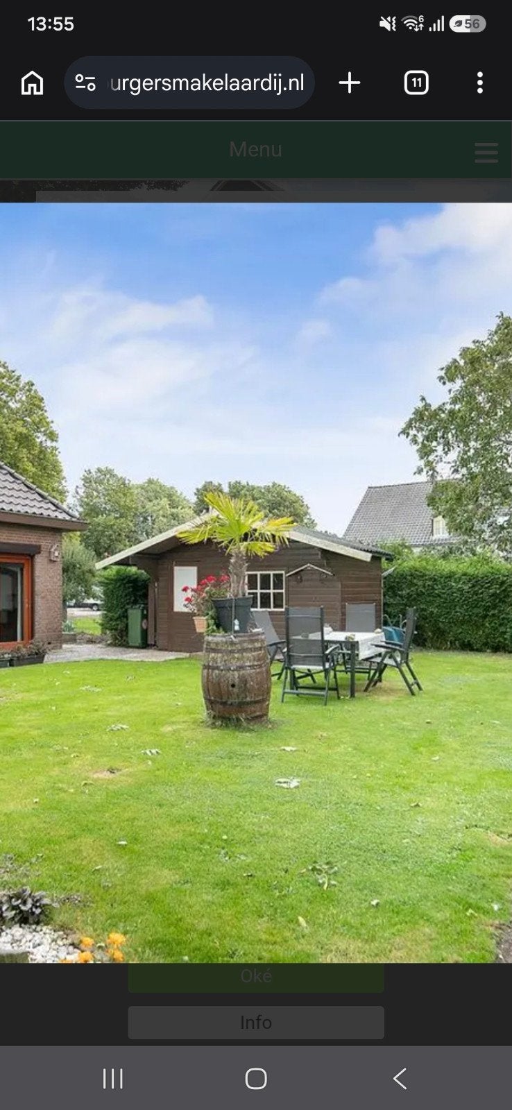 Groot houten tuinhuis, Tuin en Terras, Ophalen, Tuinhuis, 250 tot 500 cm, 2 ramen