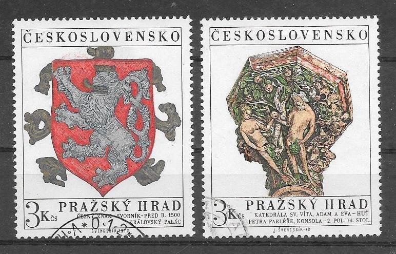 Tsjechoslowakije 1972 Burcht van Praag, Verzenden, Overige landen, Gestempeld