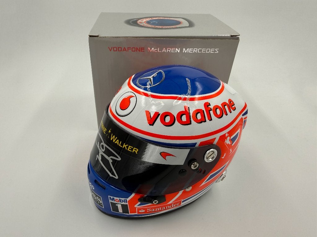 1/2 helm helmet F1 Button 2011 (McLaren) signed, Ophalen of Verzenden, Formule 1