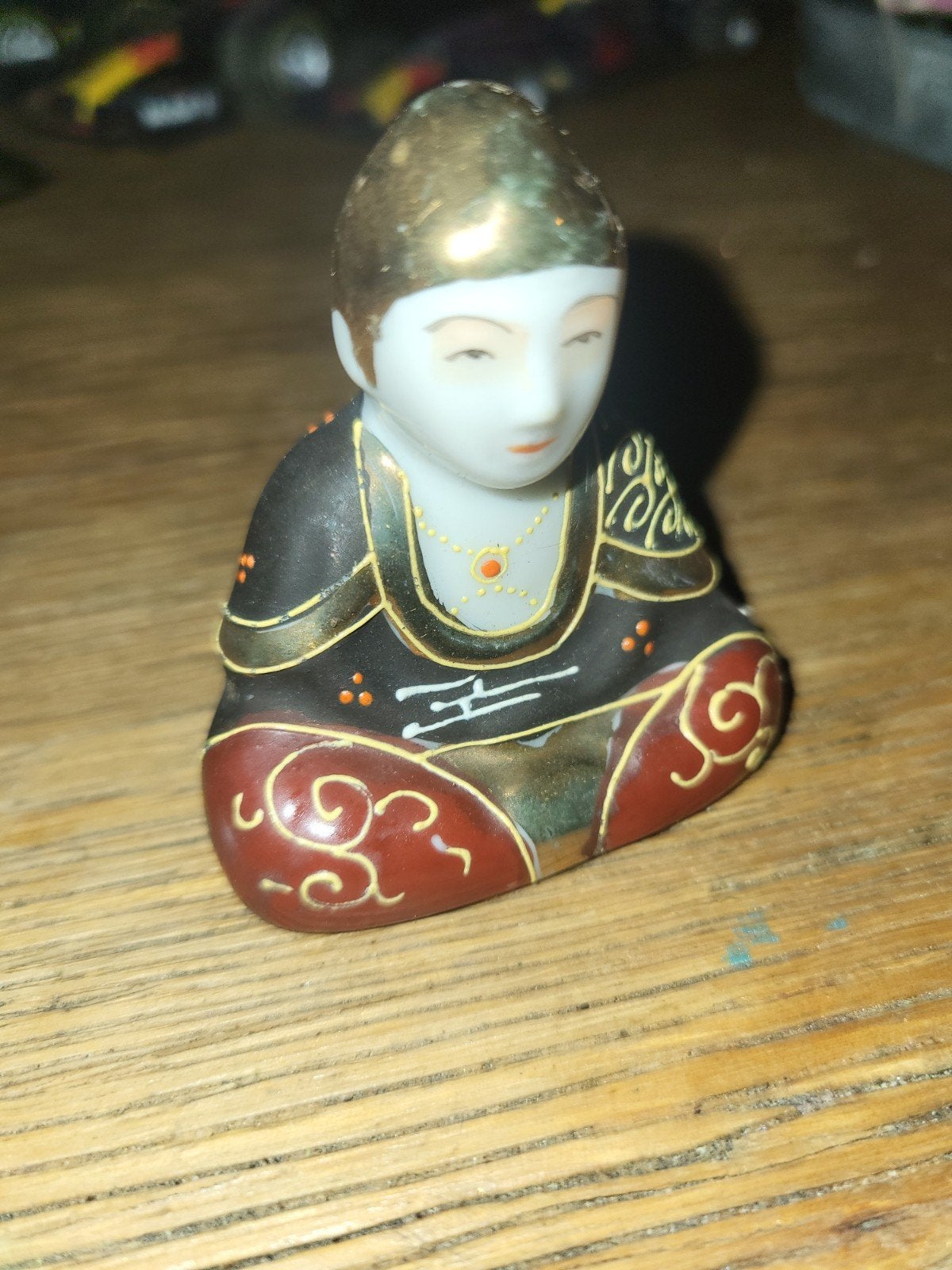 Vintage Japanse Boeddha Beeldje - Handgeschilderd, Ophalen of Verzenden