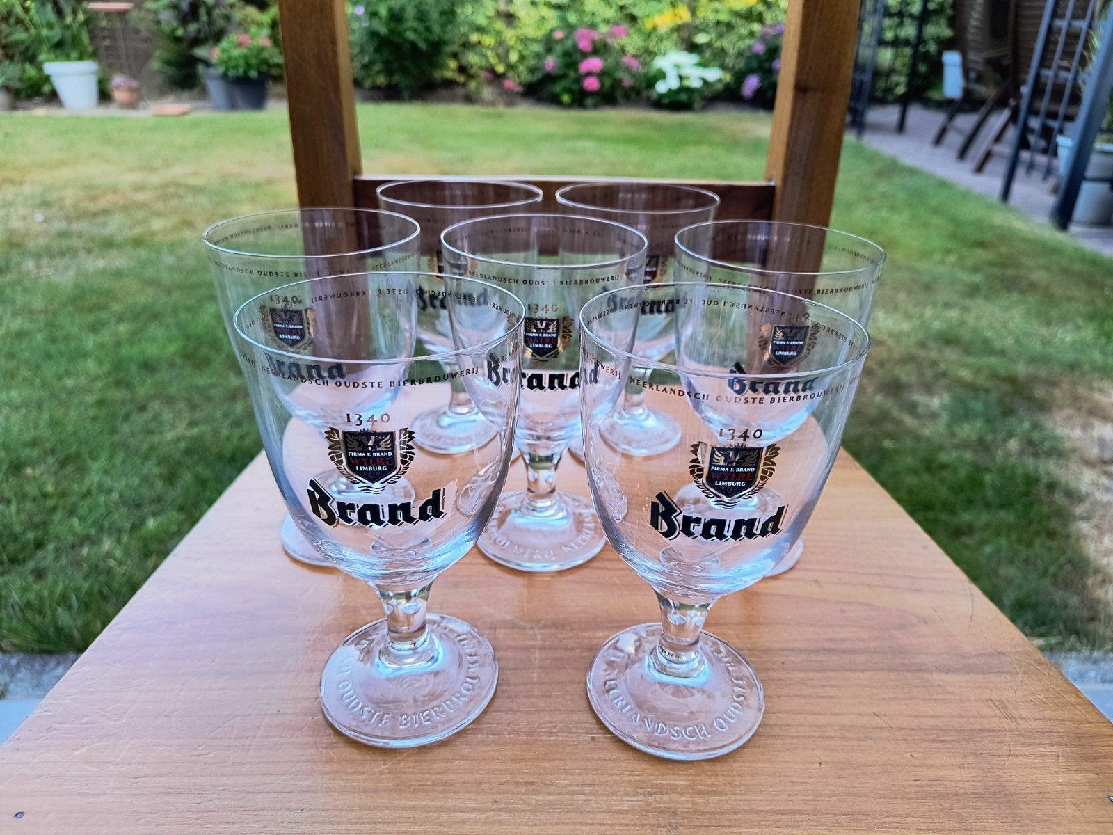 7 Brand Bier Kelk Glazen | Bierglazen Glas | Bierbrouwerij, Verzamelen, Biermerken, Ophalen of Verzenden, Zo goed als nieuw, Glas of Glazen