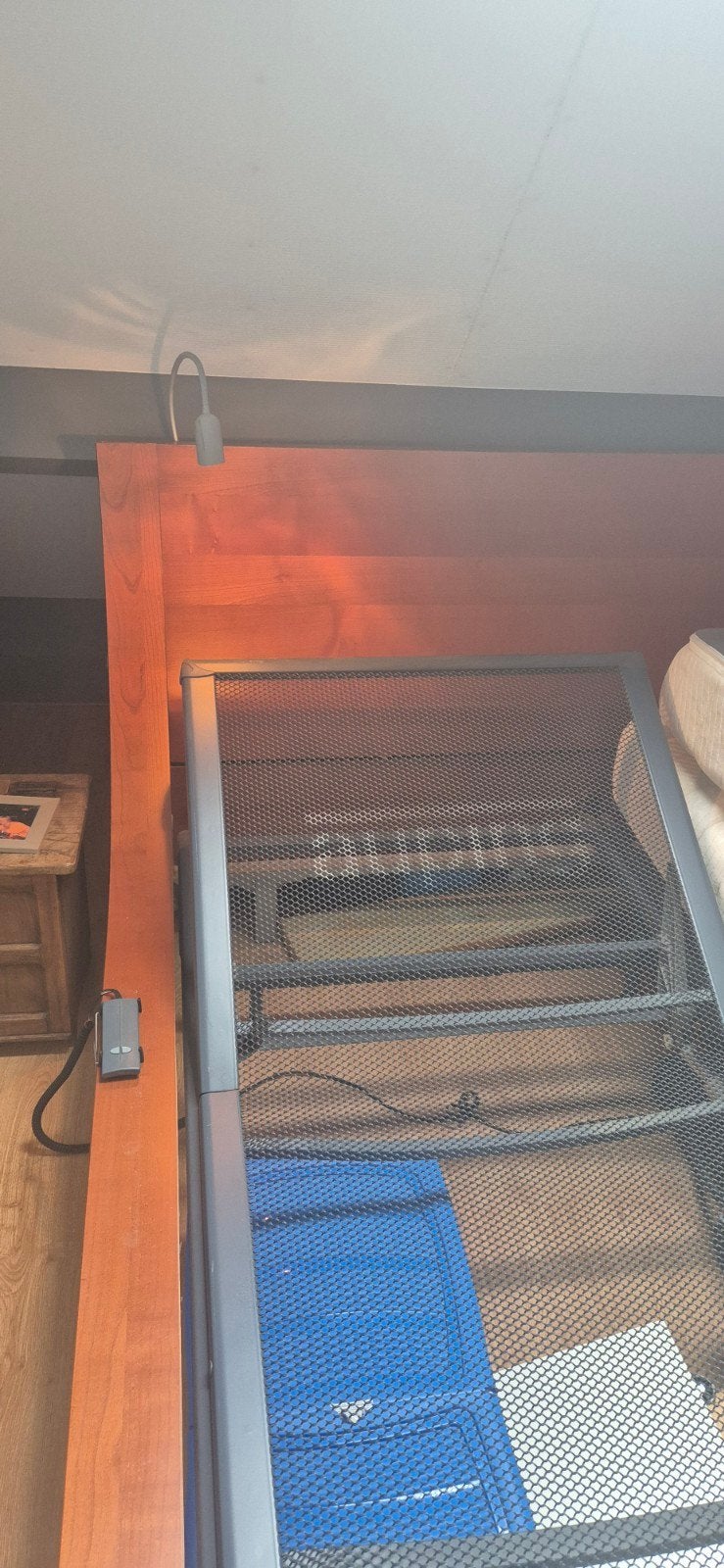 2-pers bed, verlichting, elektrisch auping spiraal, Ophalen, Tweepersoons, 180 cm, 200 cm