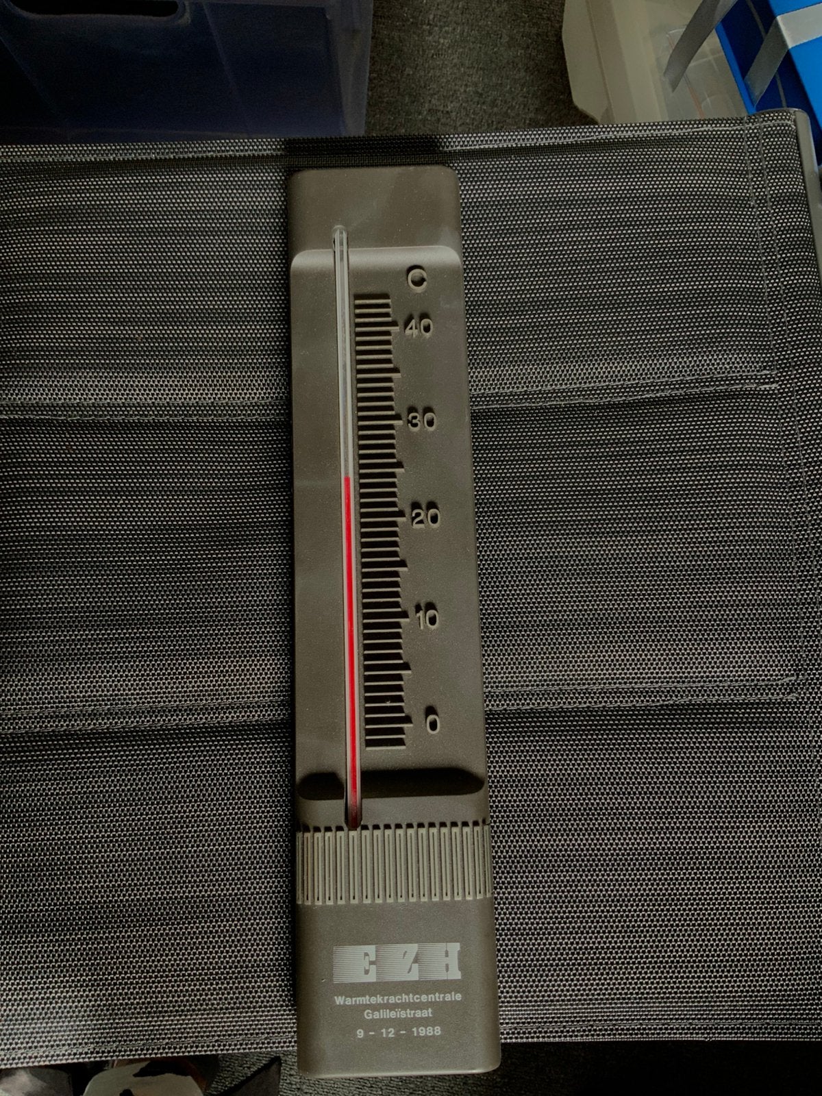 EZH thermometer   Reclame object. 35/7 cm., Kunststof, Binnenthermometer, Ophalen of Verzenden, Zo goed als nieuw
