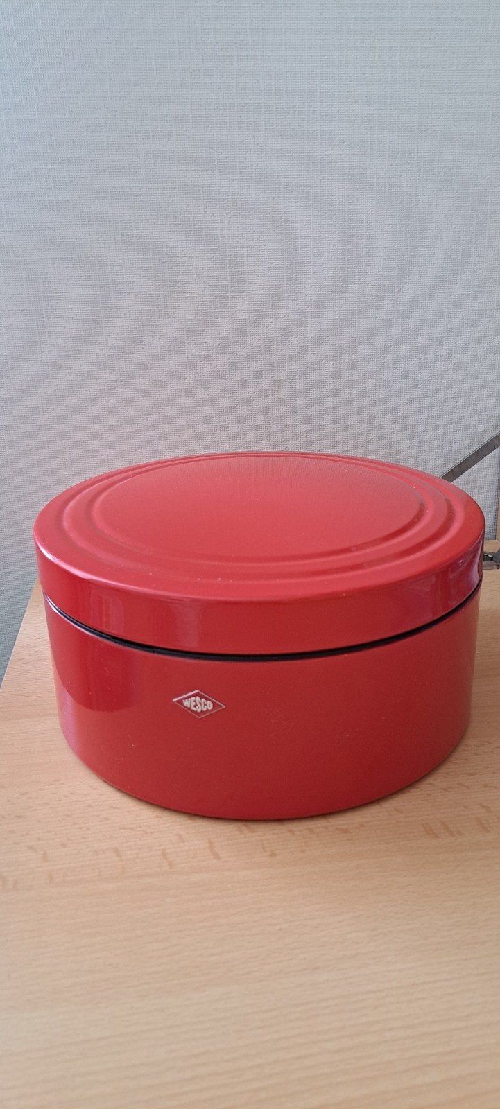 WESCO trommel rood, Ophalen of Verzenden, Zo goed als nieuw, Metaal, Rood