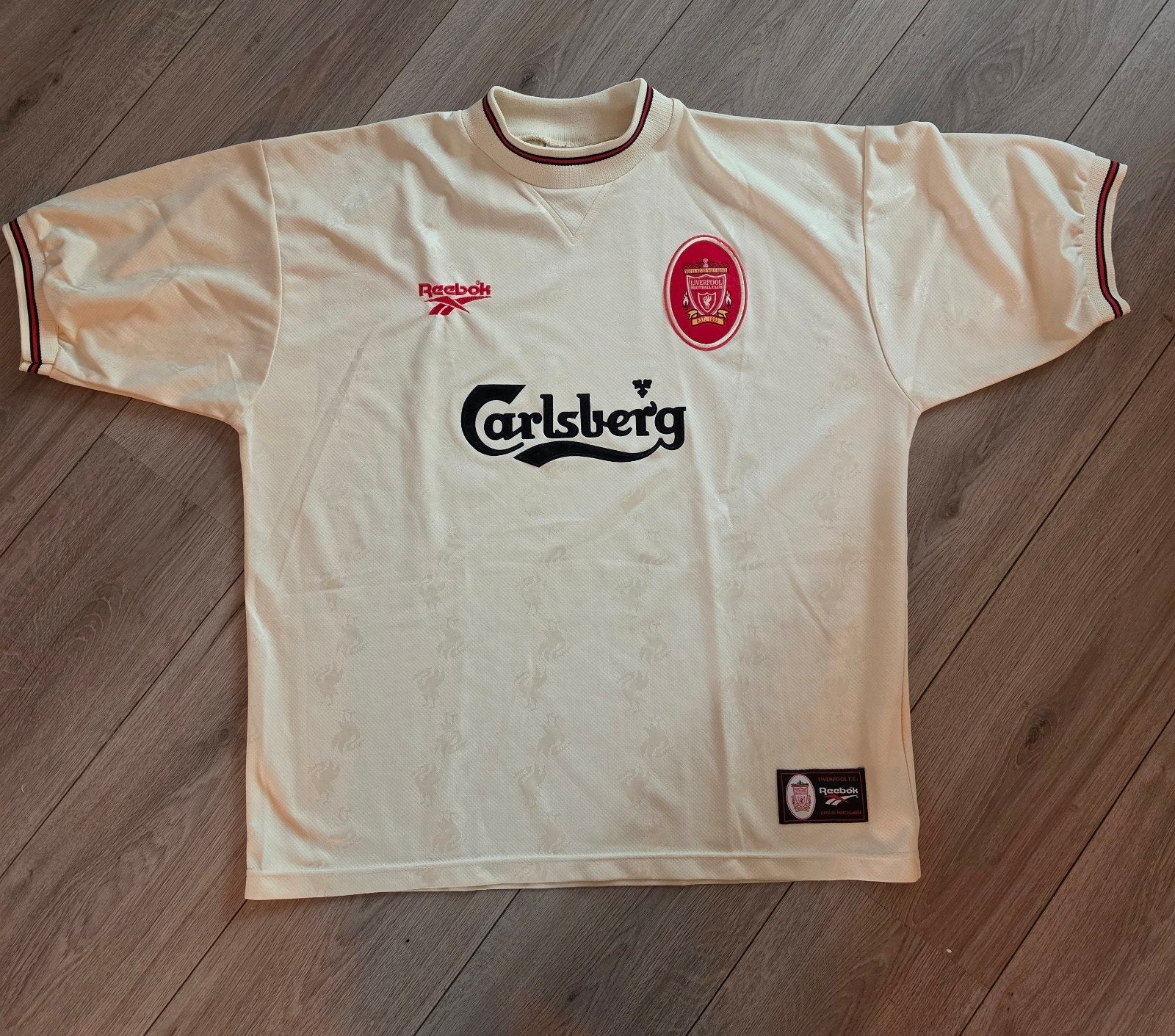 Liverpool fc origineel shirt 1996-1997, Maat XL, Verzenden, Zo goed als nieuw, Shirt