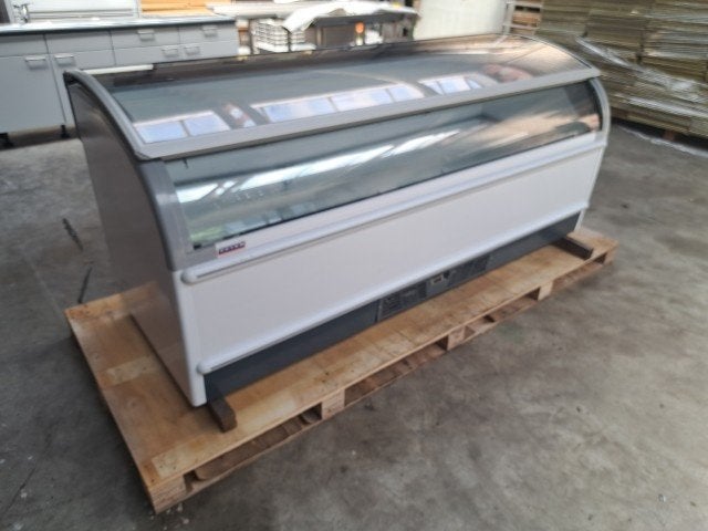 vitrinevriezer 220x94x93 cm, 742 liter, vrieskast, vriezer, Vrieskist, Gebruikt, 160 cm of meer, Vrijstaand