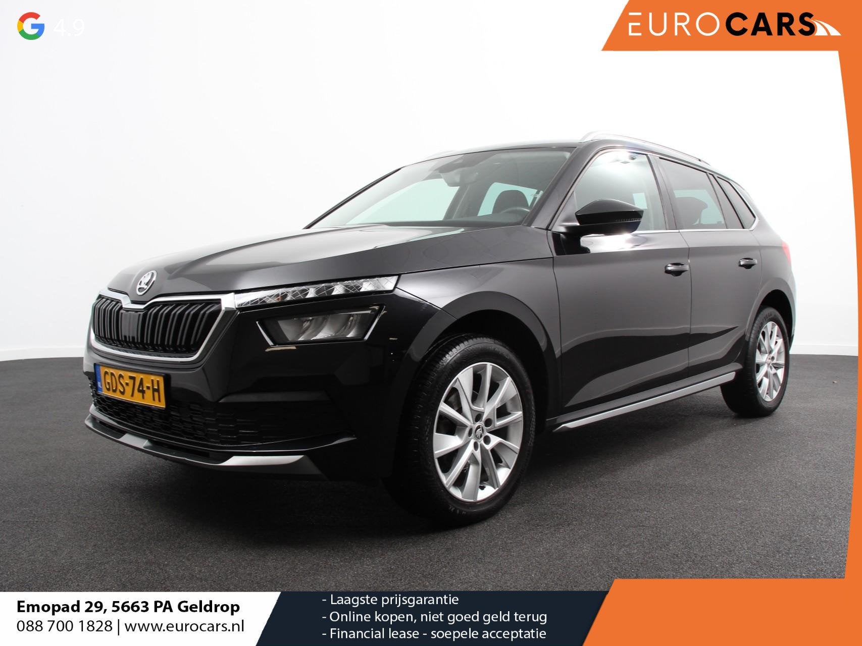 Skoda Kamiq 1.0 TSI 110pk DSG Style Navigatie Apple Carplay, Gebruikt, Zwart, Bedrijf, 3 cilinders