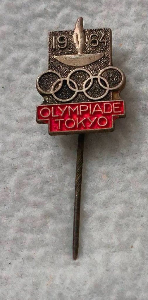 Speldje Olympiade Tokyo 1964, Ophalen of Verzenden, Zo goed als nieuw, Sport, Speldje of Pin