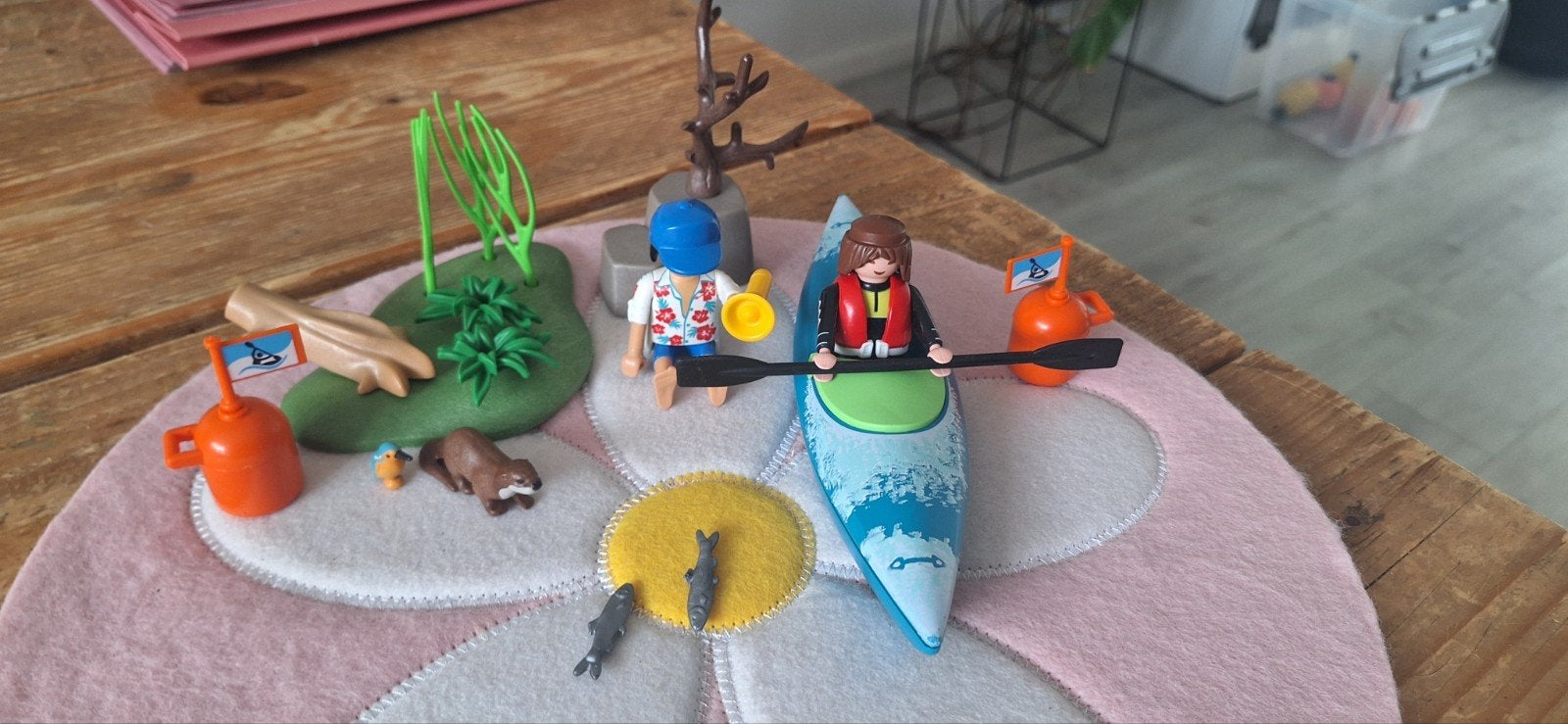 Leuke Playmobil set met kajak en figuren, Kinderen en Baby's, Ophalen of Verzenden