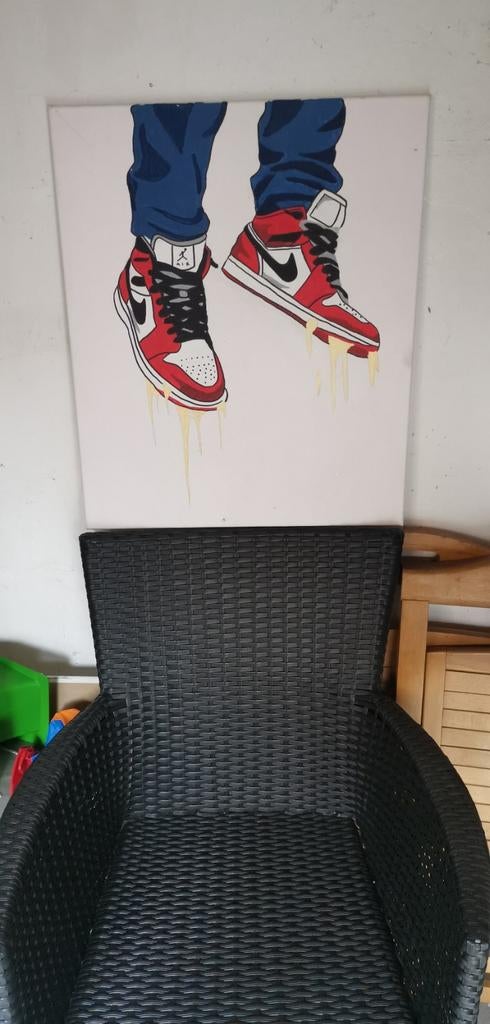 Gratis Uniek Sneaker Schilderij - Handgemaakt Kunstwerk, Ophalen of Verzenden