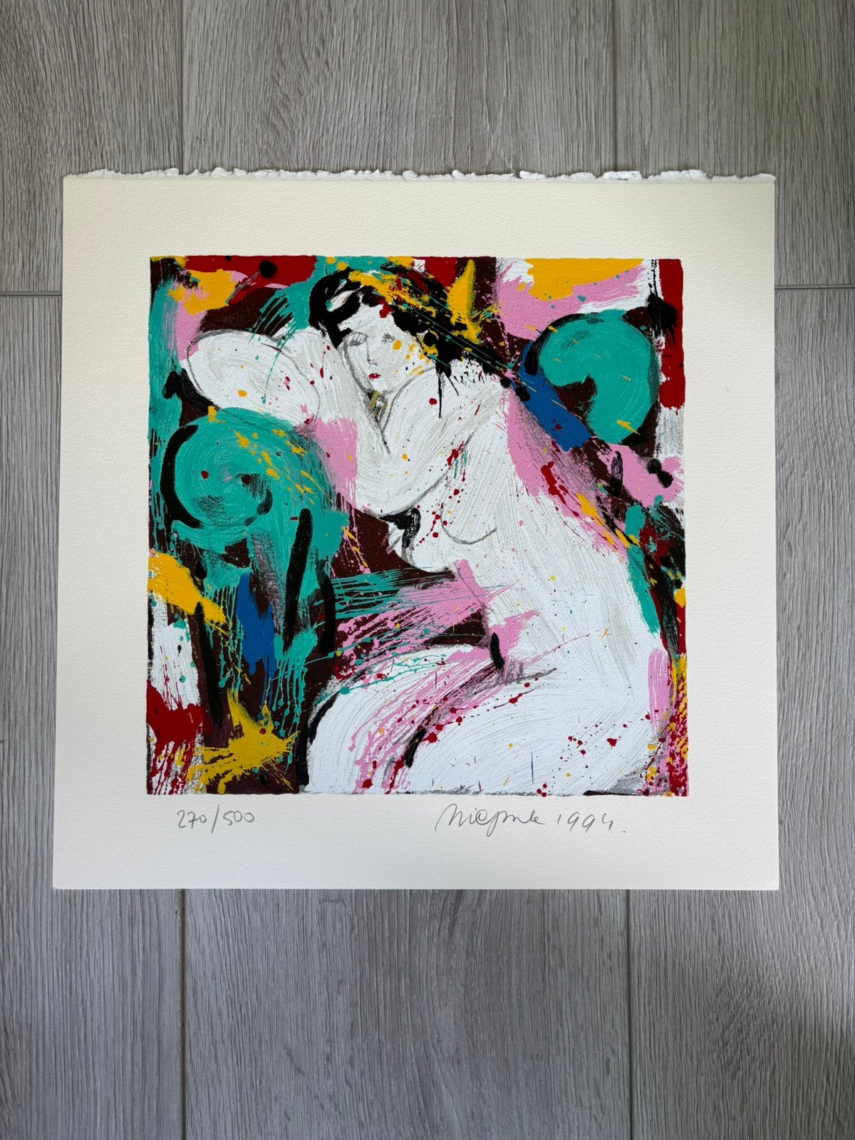 Zeefdruk van Nic Jonk “ melancholie “, Antiek en Kunst, Gelimiteerde oplage, Ophalen of Verzenden, Zeefdruk
