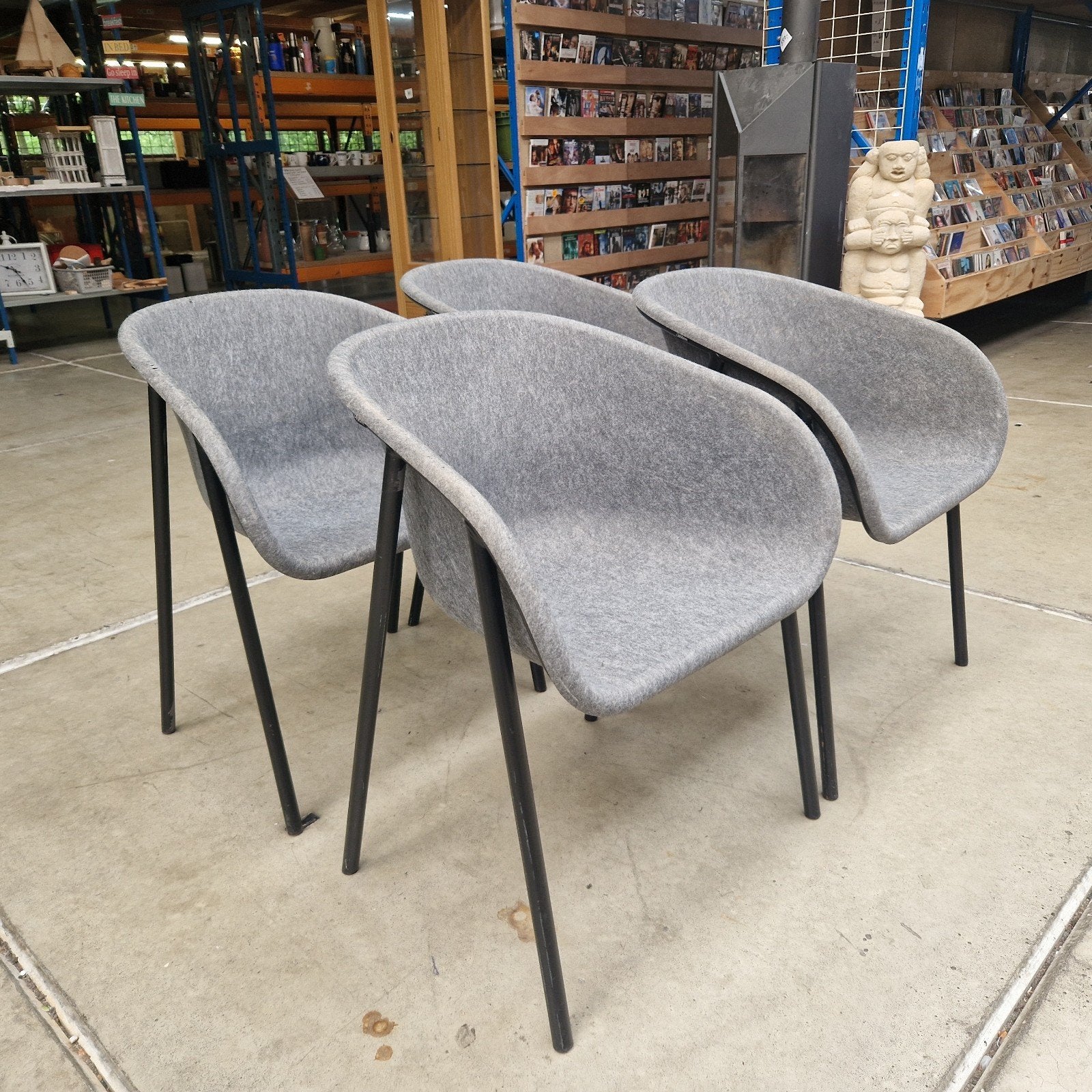 De Vorm kuipstoelen van vilt, set van 4, Ophalen, De vorm, ., .