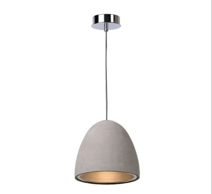 Lucide Solo Hanglamp - Betonlook 2 stuks, Ophalen of Verzenden, Zo goed als nieuw, Metaal, E27 (groot)