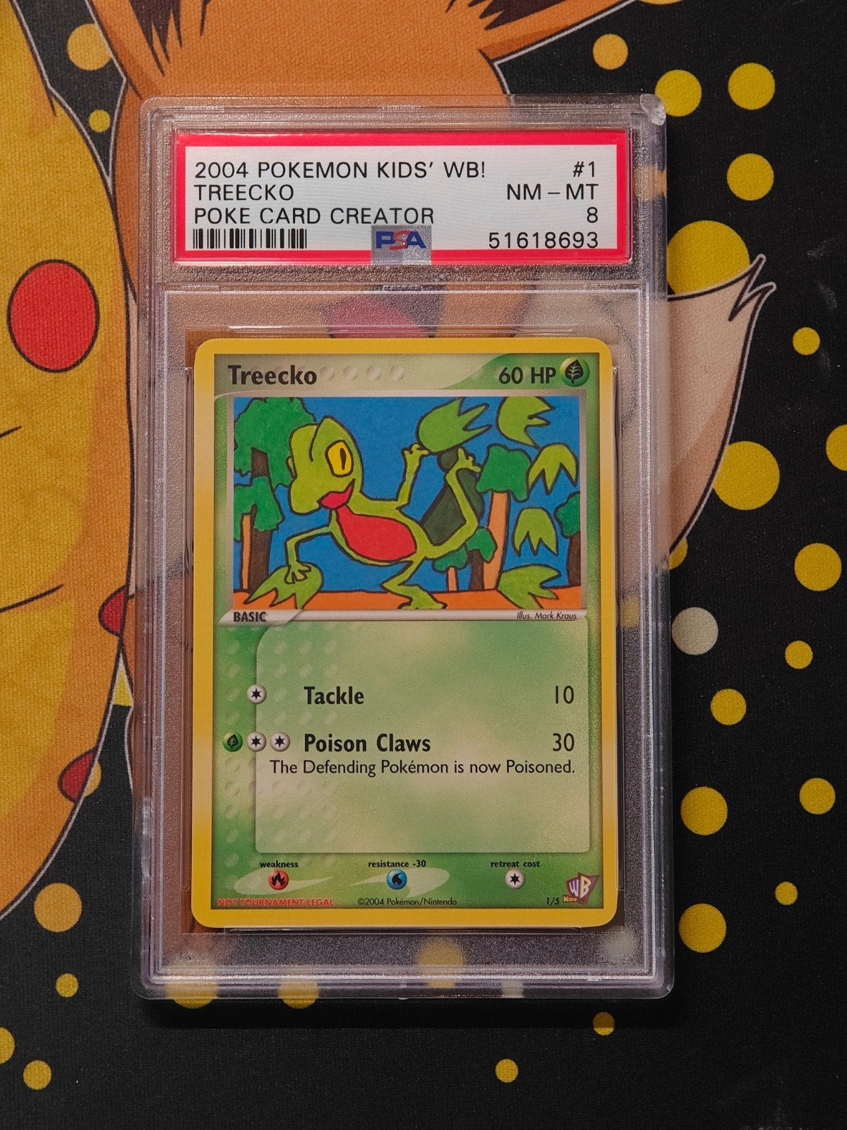 Treecko Pokemon Kids wb creator 1 PSA 8, Ophalen, Zo goed als nieuw