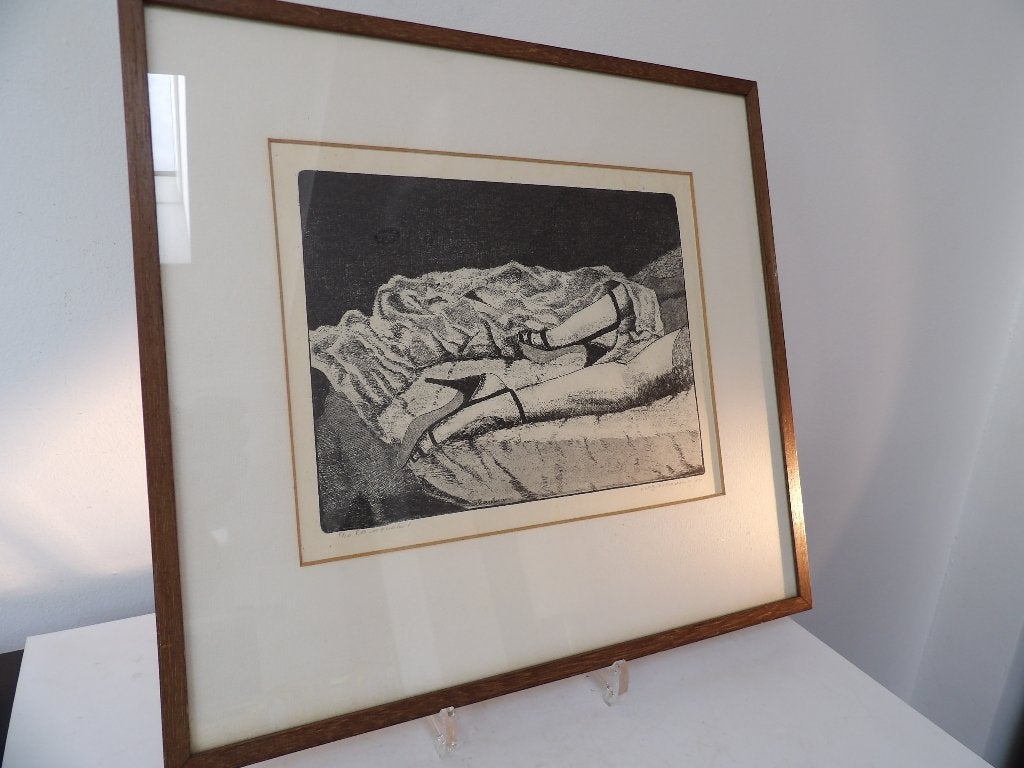 Rins Heidema Liggende Vrouw, Litho 5/10 1981, Antiek en Kunst, Kunst | Litho's en Zeefdrukken, Personages en Fantasiefiguren, Gelimiteerde oplage