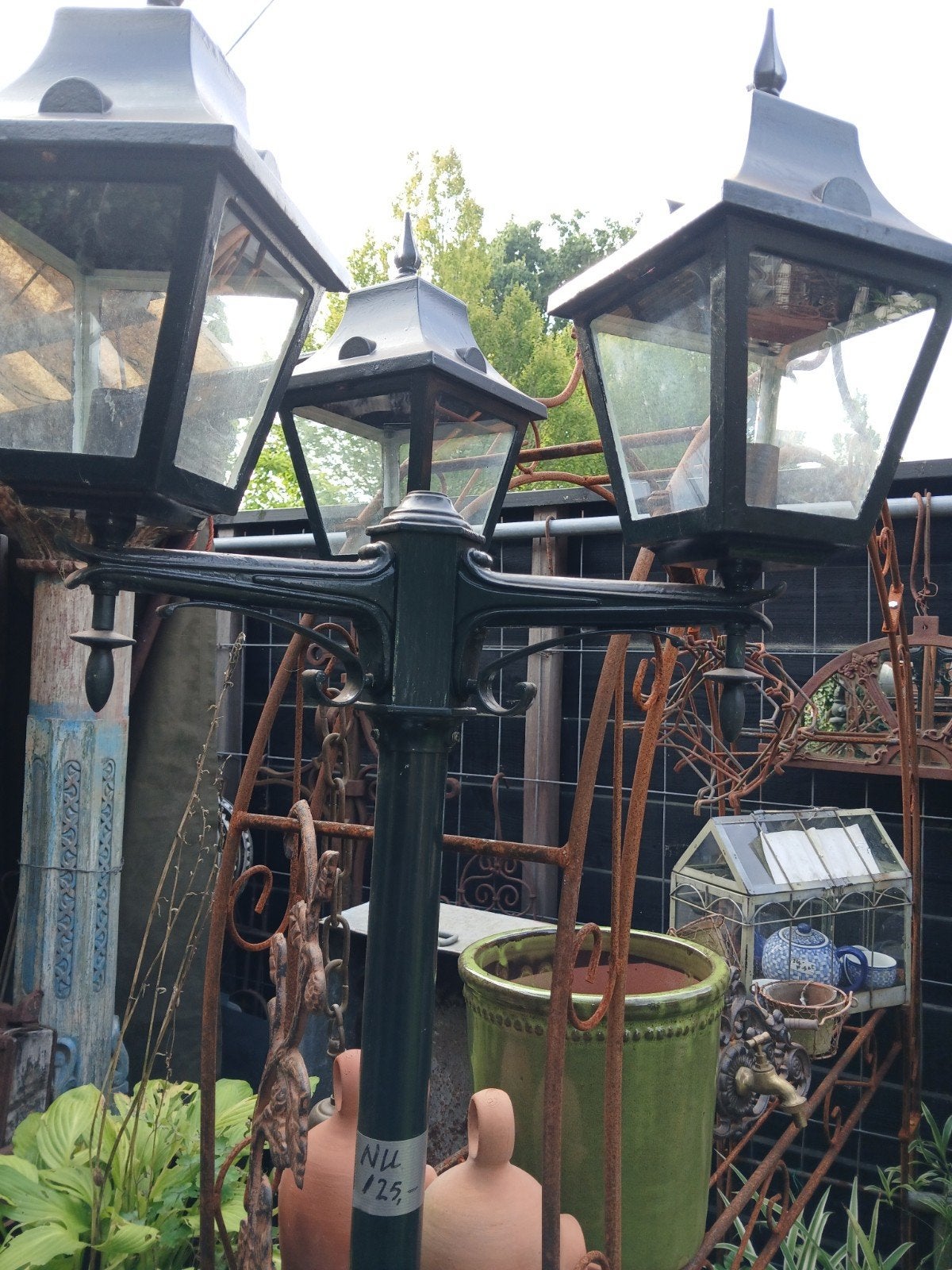 Terraslantaarn op sokkel antiek model Tuinverlichting, Ophalen