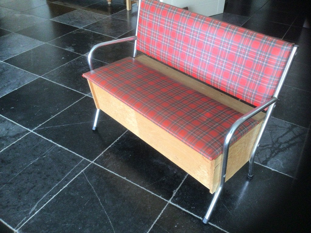 Vintage kinderklapbankje uit de jaren ‘60, Ophalen