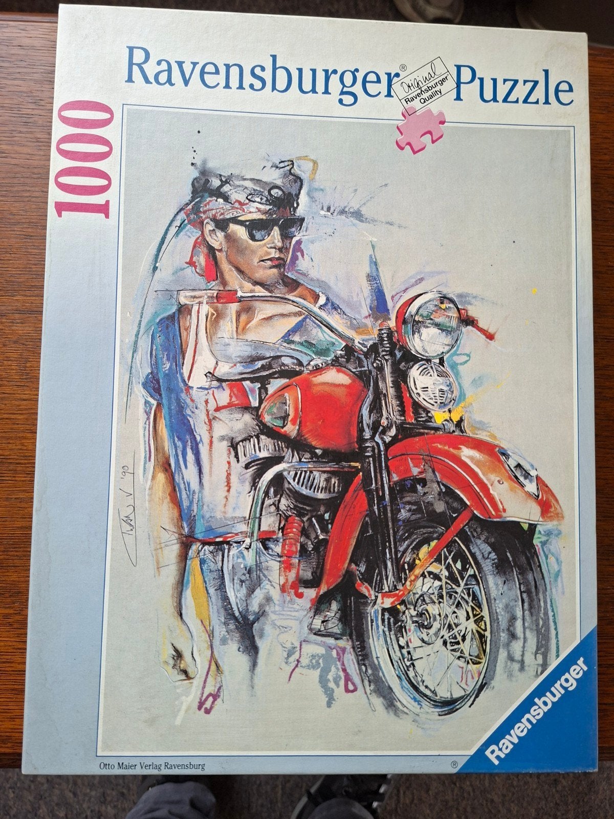 Ravensburger Legpuzzel 1000 stukjes - Motorrijder, Ophalen of Verzenden, 500 t/m 1500 stukjes, Gebruikt, Legpuzzel