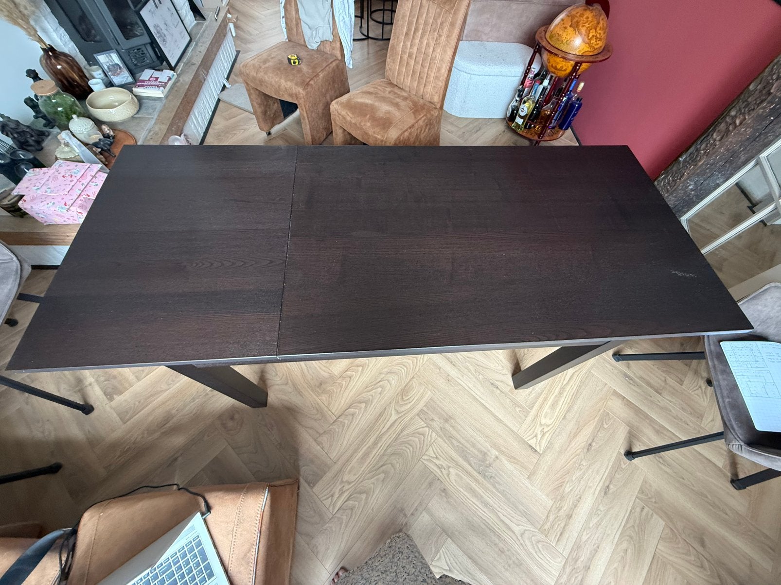 Ikea uitschuifbare tafel, Ophalen, 100 tot 150 cm, 50 tot 100 cm, Zo goed als nieuw