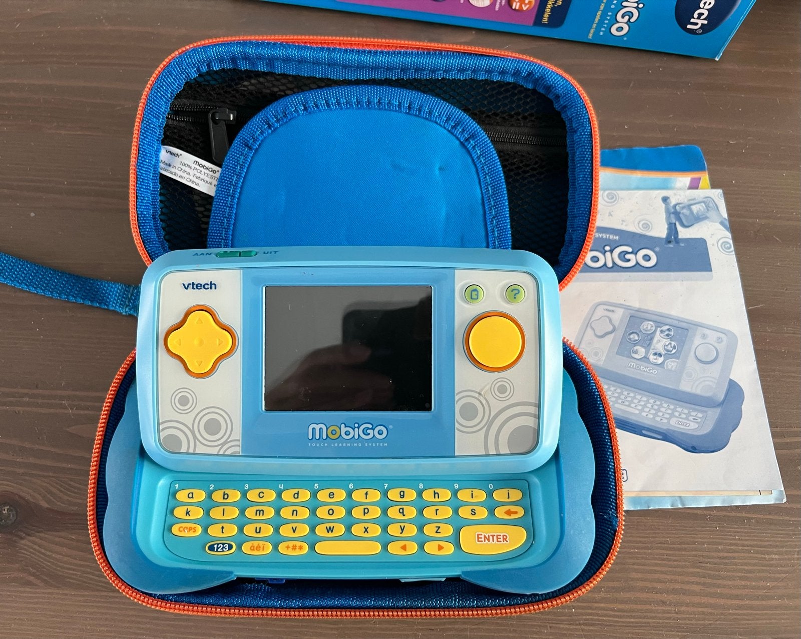 VTech MobiGo Touch Learning System met 4 spellen, Spelcomputers en Games, Ophalen of Verzenden, Overige merken, Zo goed als nieuw
