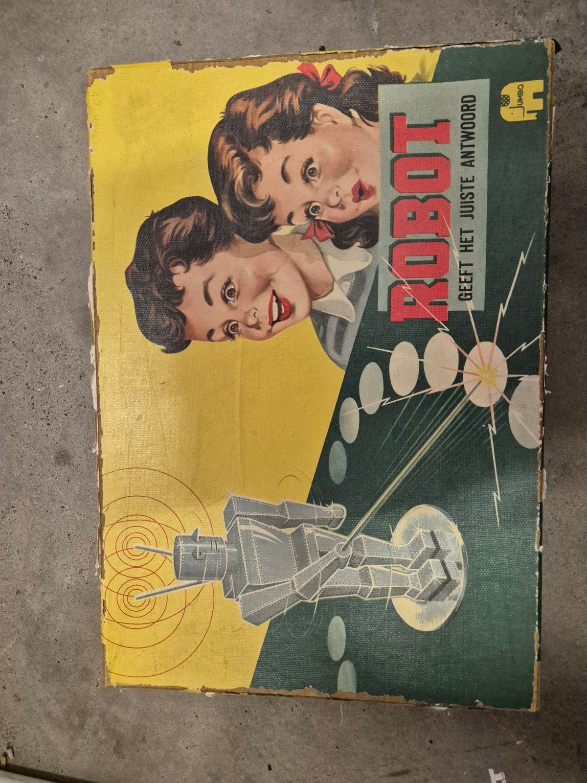 Robot Robot! Geef het Juiste Antwoord - Vintage Bordspel, Een of twee spelers, Ophalen of Verzenden, Gebruikt, Jumbo