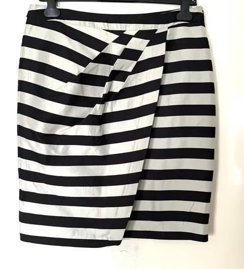 Purdey gestreepte rok maat 44[v], Kleding | Dames, Rokken, Zwart, Maat 42/44 (L), Ophalen of Verzenden, Zo goed als nieuw