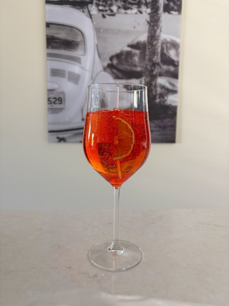 Aperol Spritz cocktail kaars, Ophalen of Verzenden, Nieuw, Overige materialen, Minder dan 25 cm