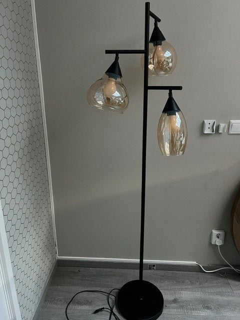 Saande staande lamp met glasbollen, Ophalen of Verzenden, Zo goed als nieuw, 150 tot 200 cm