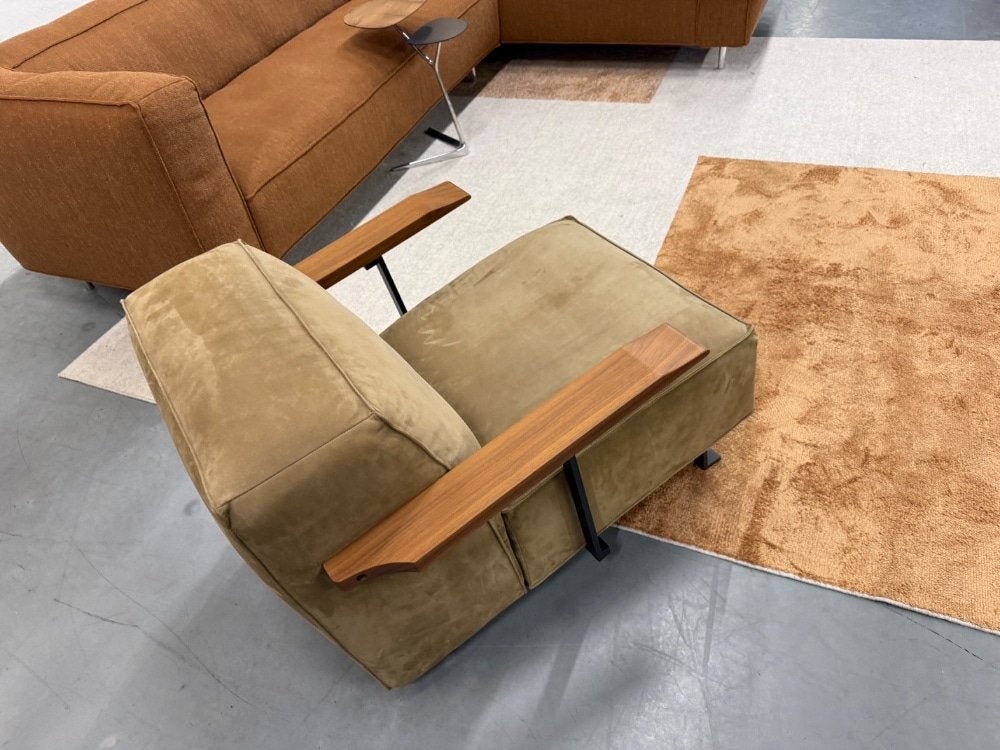 Nieuw Gelderland Woody Fauteuil bruin leer Design stoel, Nieuw, Ophalen of Verzenden, Gelderland, Industrieweg 15
