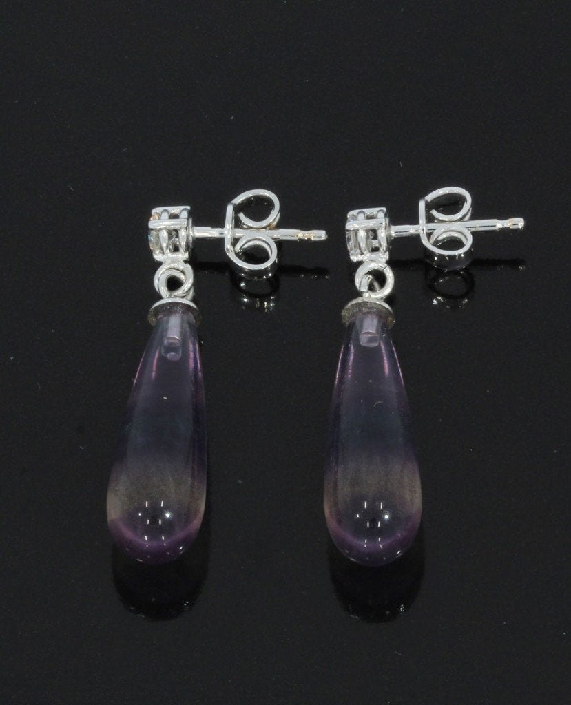 Diamant 18k gouden set oorbellen fraai dames briljant, Hangers, Voordeelsieraden, Ophalen of Verzenden, Zo goed als nieuw
