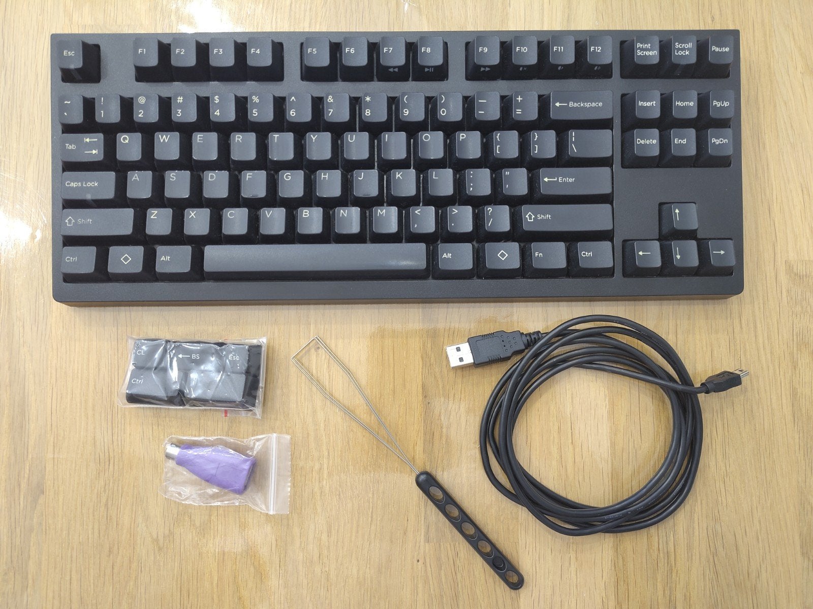 KUL ES87 Tenkeyless (80%) keyboard - Cherry MX Clear, Ophalen of Verzenden, Qwerty, Zo goed als nieuw, Multimediatoetsen