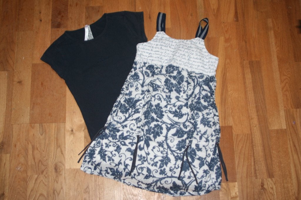 Carbone jurk maat 122 + zwart t-shirt, Meisje, Carbone, Ophalen of Verzenden, Zo goed als nieuw