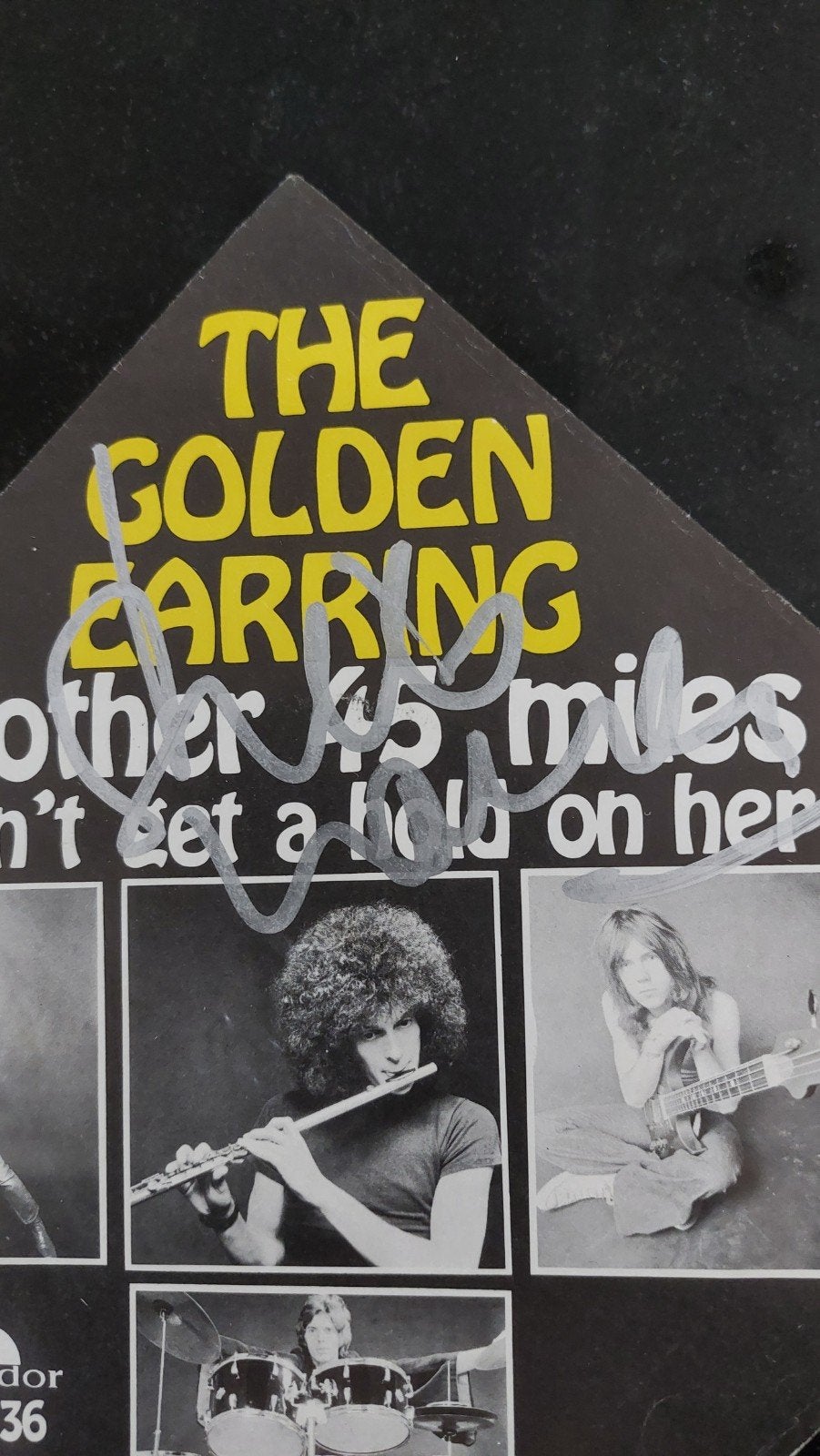 Golden Earring gesigneerd Sieb Warner, Verzamelen, Ophalen of Verzenden, Zo goed als nieuw, Foto of Kaart, Gesigneerd