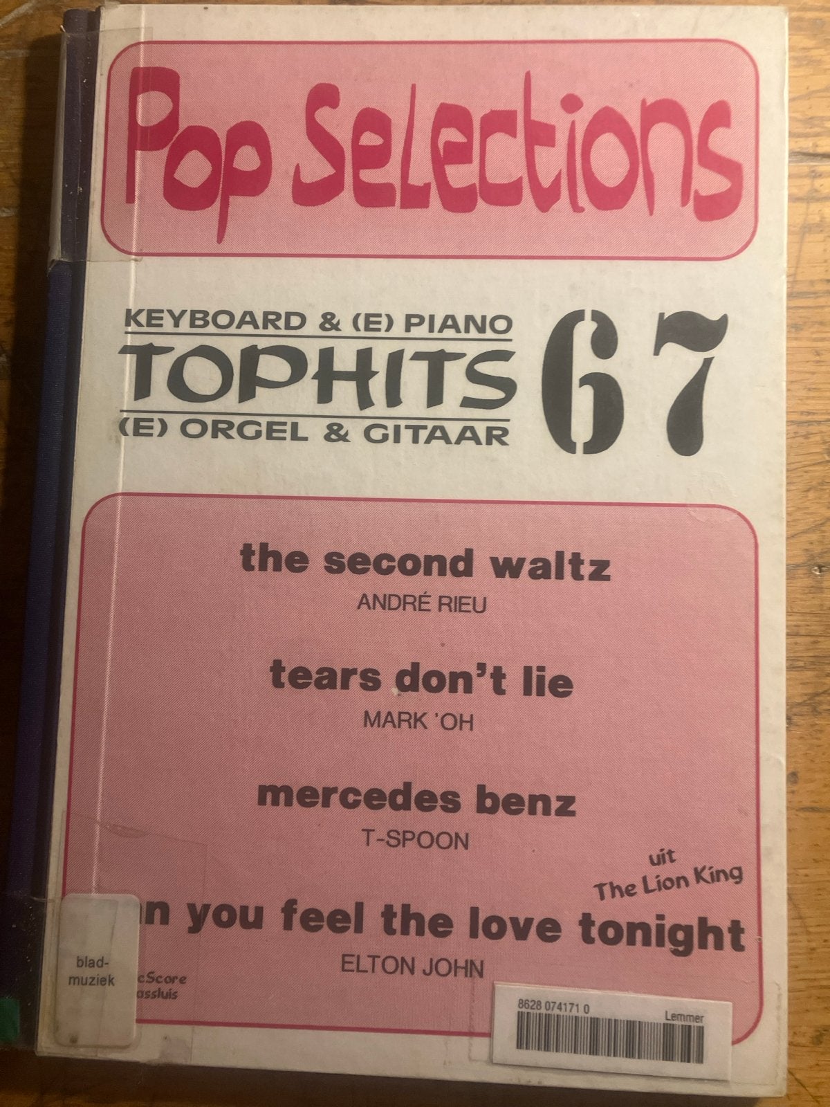 Pop Selections Tophits 67 - Keyboard, Piano, Orgel, Gitaar, Muziek en Instrumenten, Bladmuziek, Gebruikt, Ophalen of Verzenden