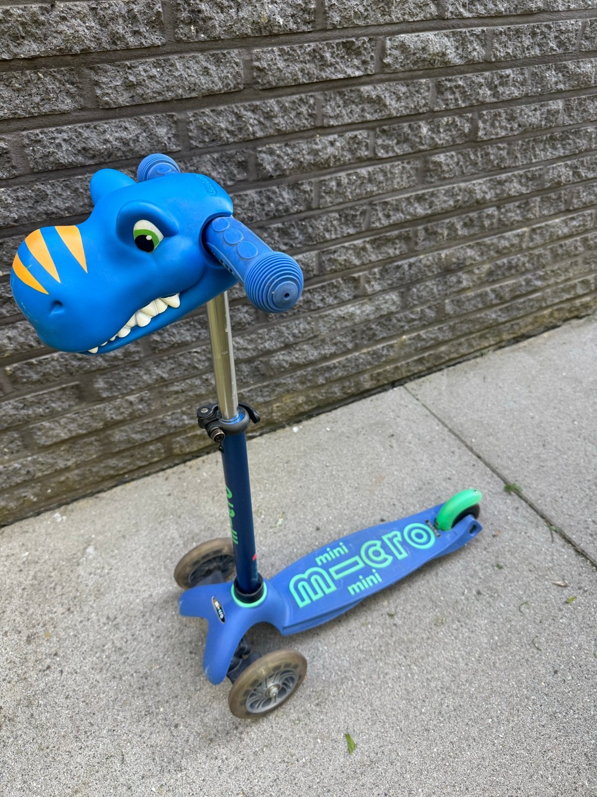 Micro Mini Step met Dinosaurus - Blauw, Fietsen en Brommers, Steps, Ophalen of Verzenden, Gebruikt, Gewone step