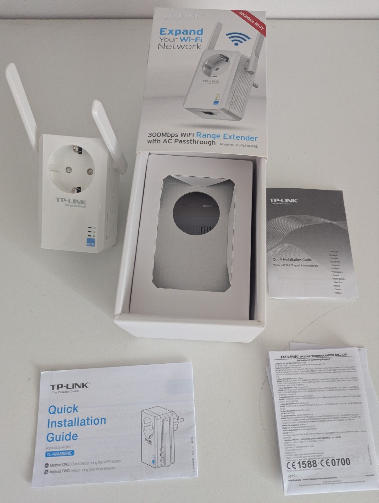 TP link 300 Mbps wifi range extender TL -WA860RE, Computers en Software, WiFi-versterkers, Ophalen of Verzenden, Zo goed als nieuw