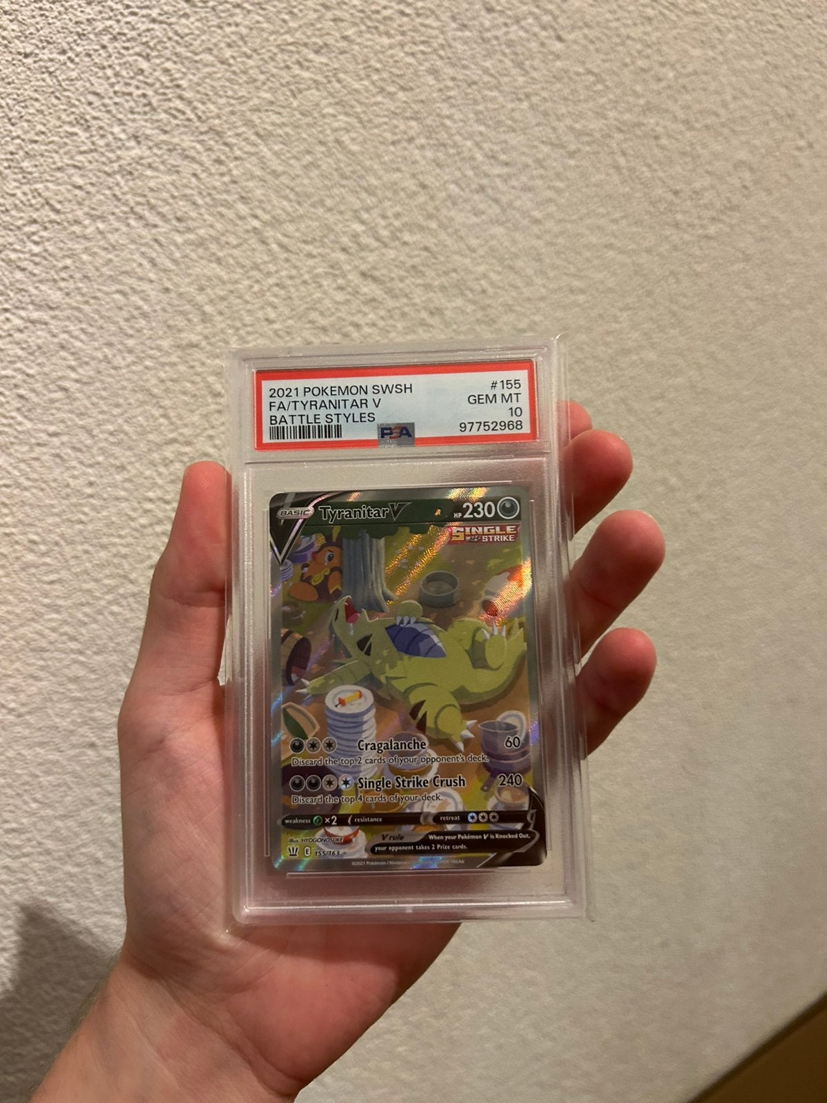 Tyranitar V PSA10, Ophalen of Verzenden, Nieuw, Losse kaart, Foil