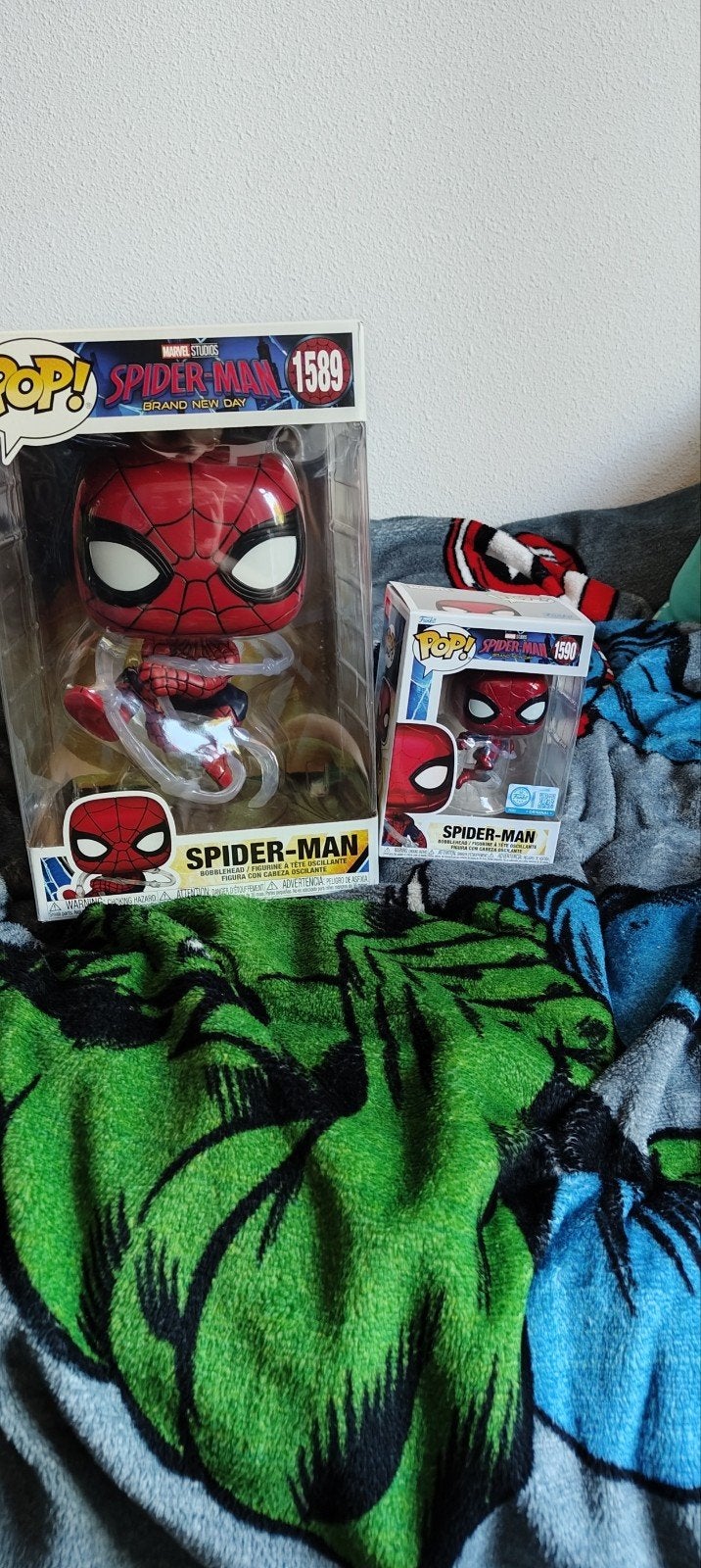 Funko Pop Spider-Man Brand New Day Jumbo & Metallic, Ophalen of Verzenden, Zo goed als nieuw