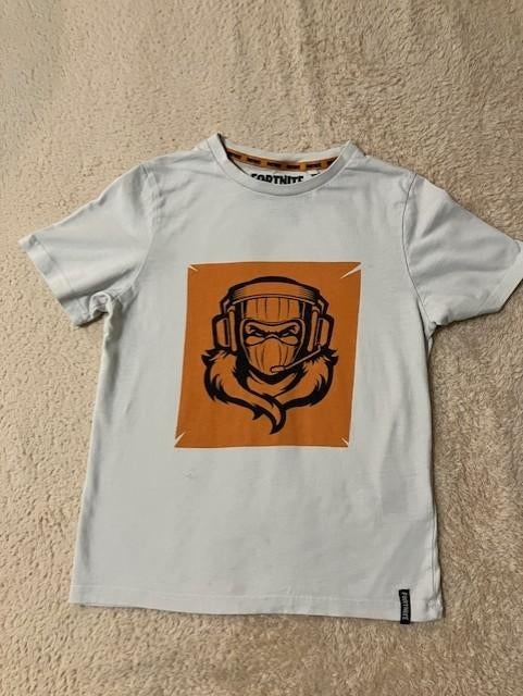 Fortnite shirt maat 134 oranje/wit, Gebruikt, Shirt of Longsleeve, Jongen, Fortnite