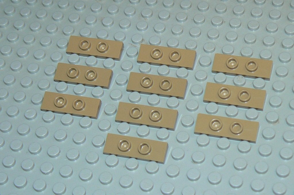 L399 Speciale plaatjes 1x3 donker beige 10 st. (2 noppen), Ophalen of Verzenden, Nieuw, Losse stenen, Lego